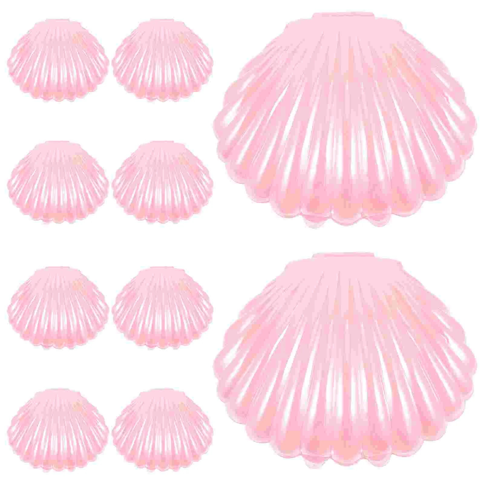 10 Pcs Pearlescent Candy Box Seashell Decorations Boxes for Adults Holder Accessories Party Favors Small Jar Pp Candies Shaped