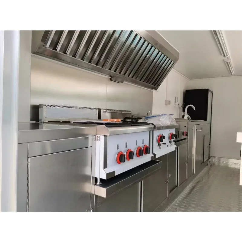 Fashionable Stainless Steel Mobile Food Vending Truck Powerful Towable Food Trailer for Snack Food