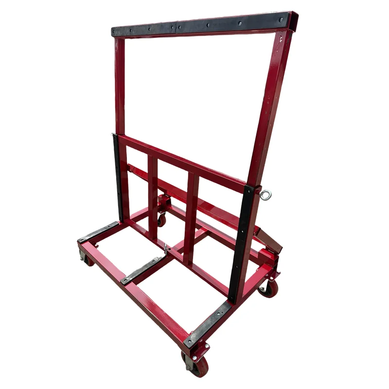 Industrial Granite Marble Stone Portable Foldable Stainless Steel 4 Wheel Platform Transport Frame Trolley