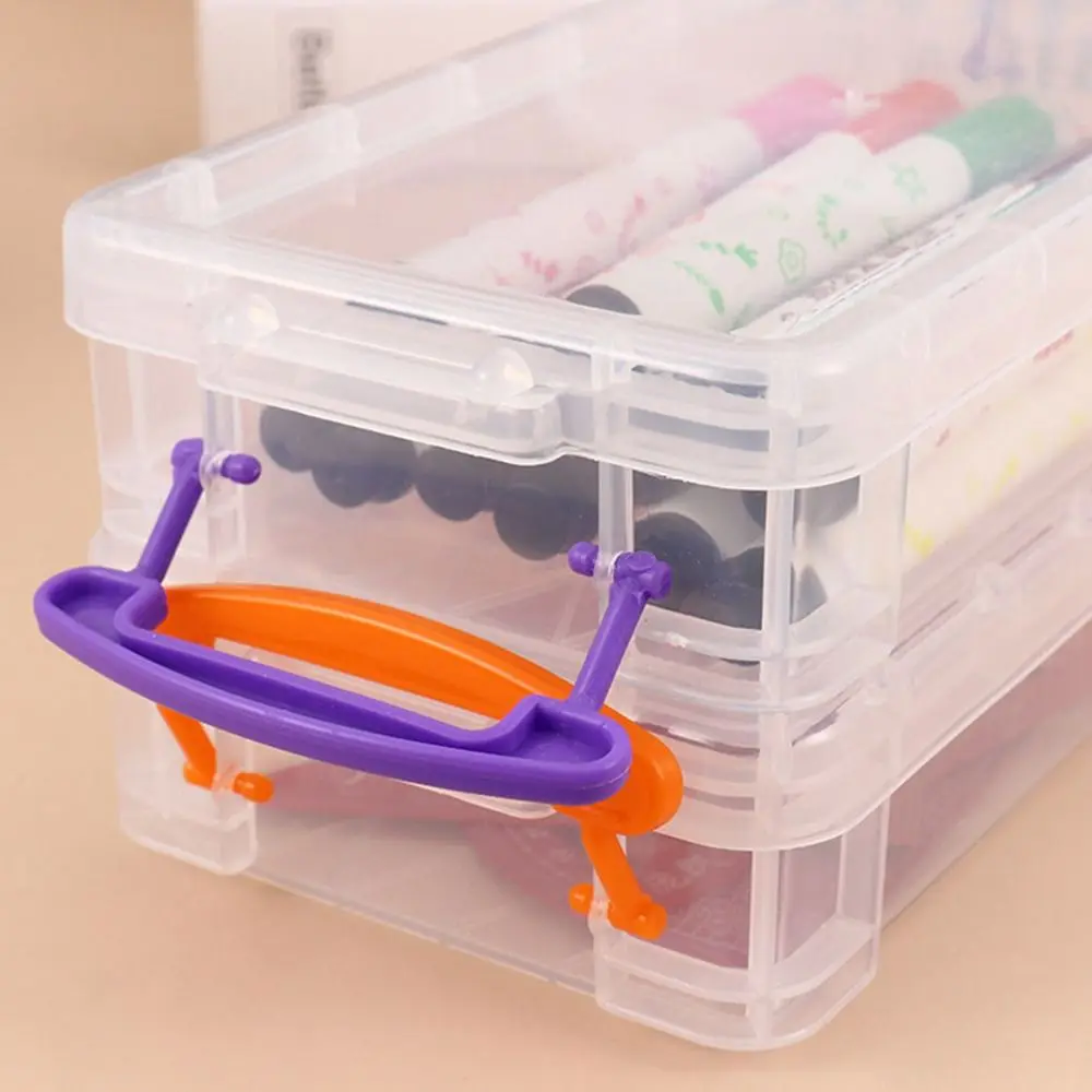 Portable 3/6-layer Paintbrush Box Color Detachable Watercolor Storage Watercolor Multi-function Pen Storage Box Change Key