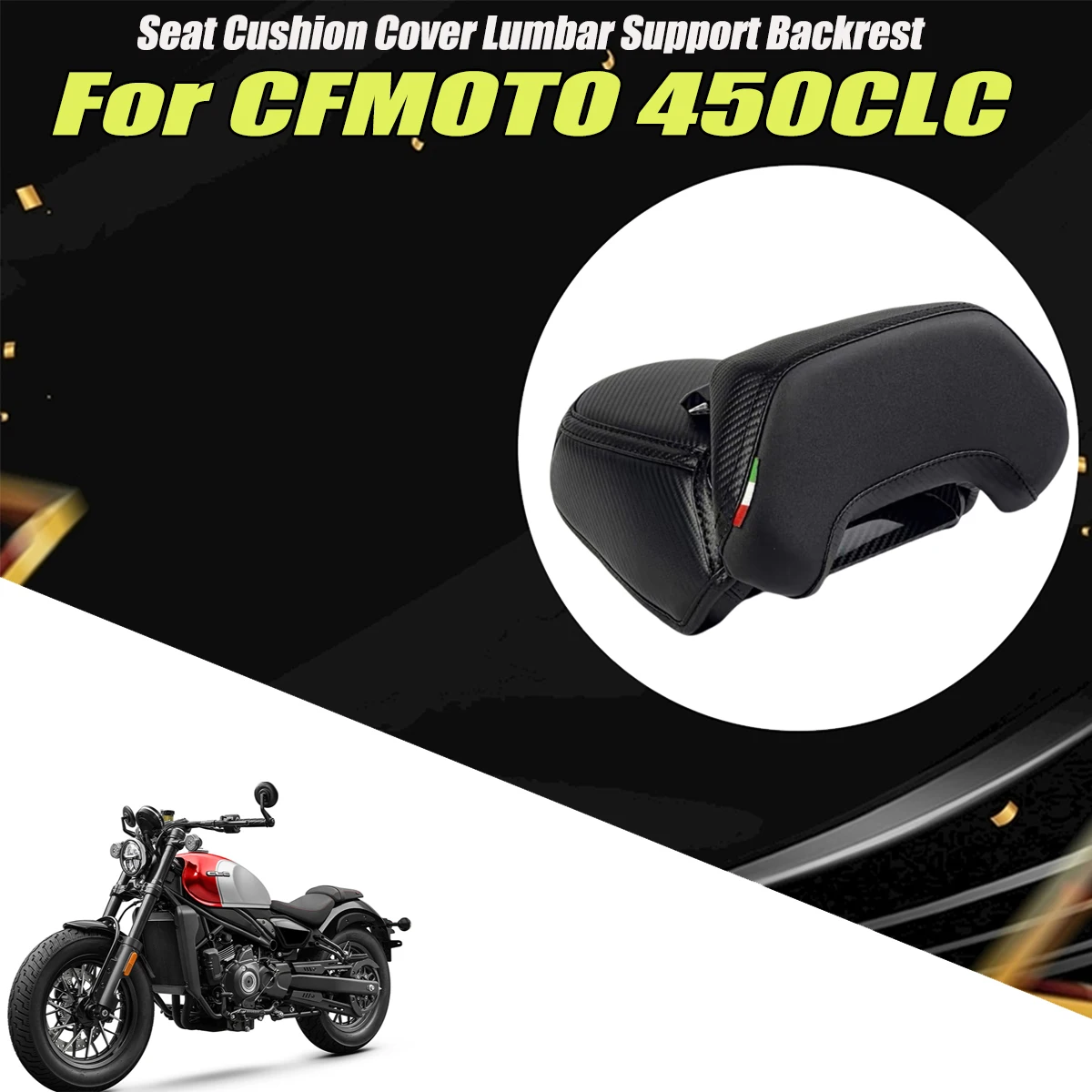 For CFMOTO 450CLC CL-C450 450CL-C Upgrade Accessories Travel Long-Distance Passengers Rear Seat Covers Lumbar Support Backrest