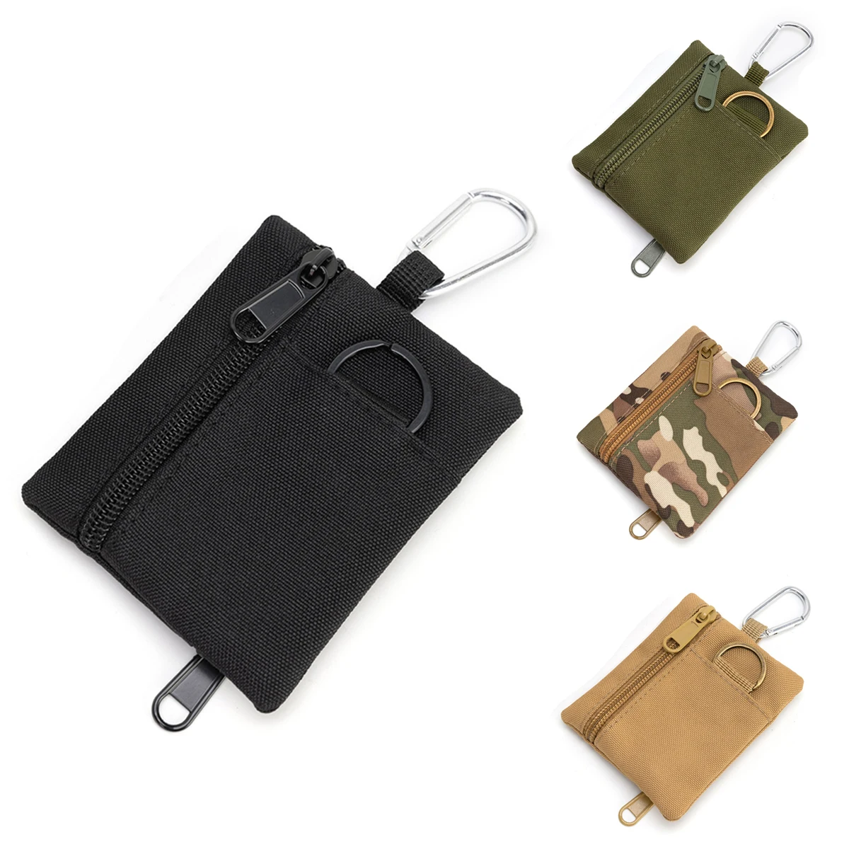 Men's Coin Purse Card Holder Canvas Small Wallet Outdoor Sports Storage Bag Small Hanging Bag Wallet Key Bag Mini Sports Bag-LJX