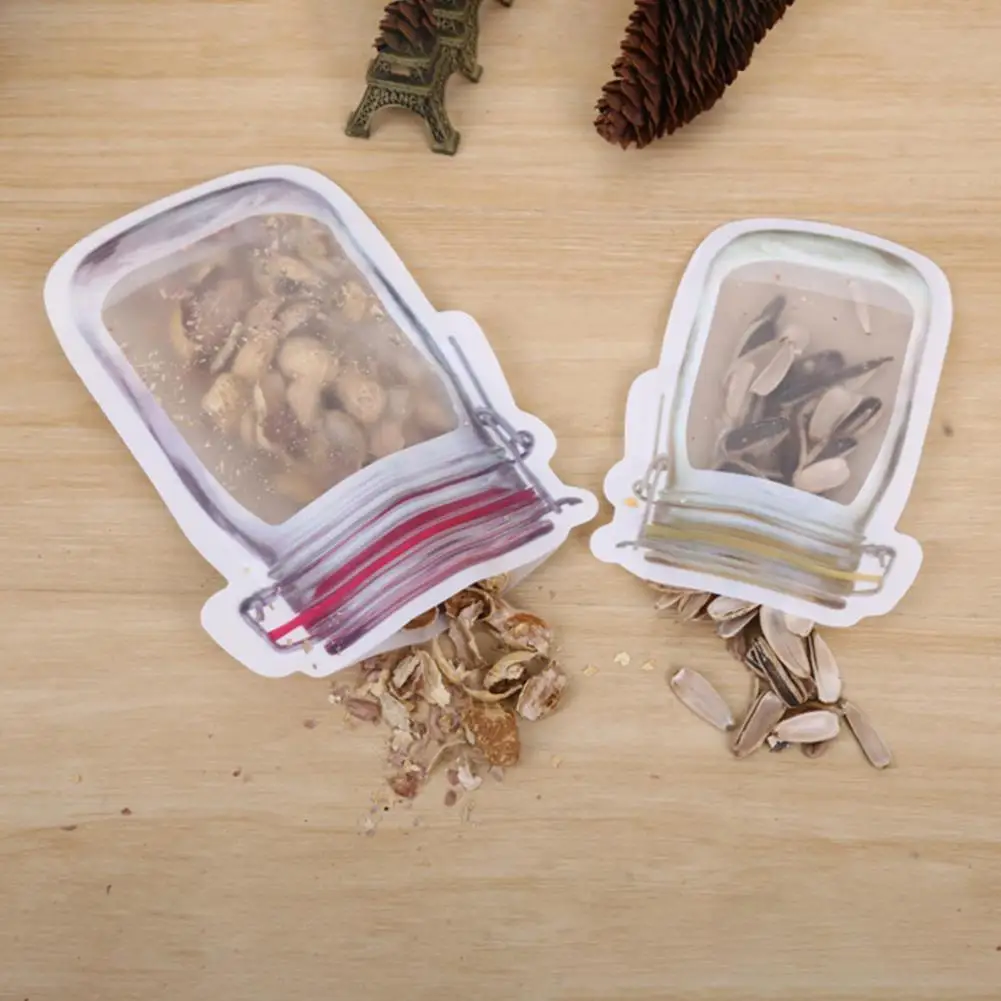Barattolo per alimenti trasparente per alimenti conservazione multiuso noci snack biscotti borsa impermeabile multiuso snack biscotti borsa per la casa