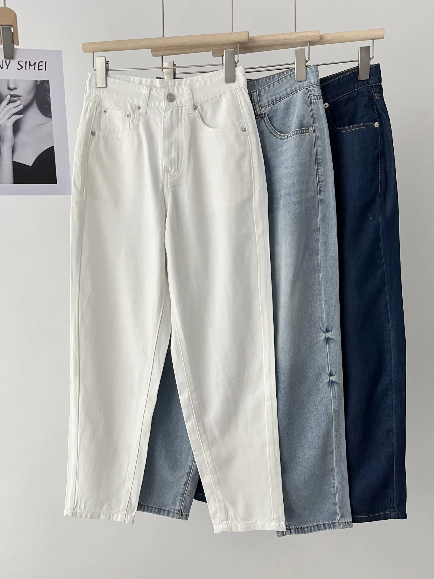 

Женские летние потертые зауженные брюки Tencel, джинсовые брюки, брюки-тонкие брюки-дудочки 43b-0690