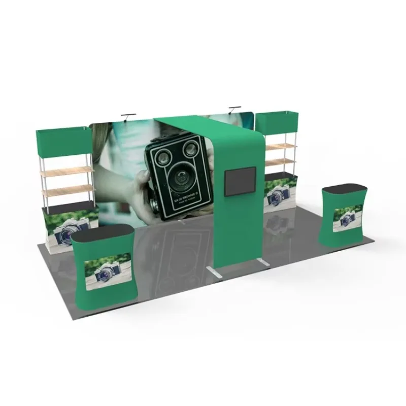 

Изготовленная на заказ алюминиевая быстрая сборка, выставочный фон, подставка, модульная портативная выставочная стенд 10x20, рекламная выставочная стенд