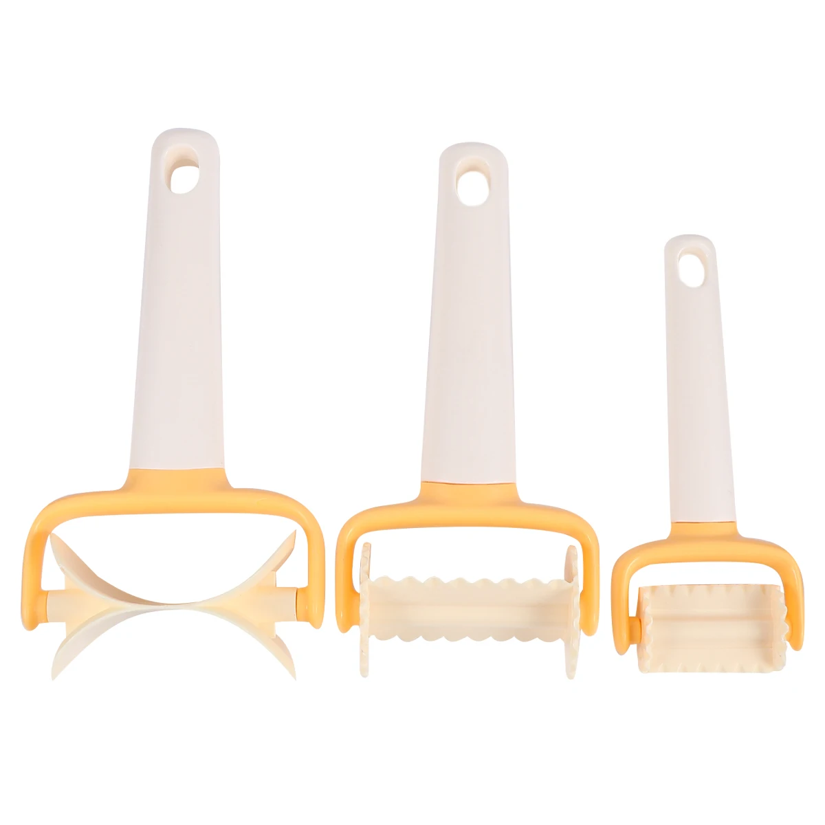 

3Pcs Cookie Cutters Set Plastic Rolling Biscuit Cutter for Dough Fondant Pie Mold Baking Tools Kitchen Accessories