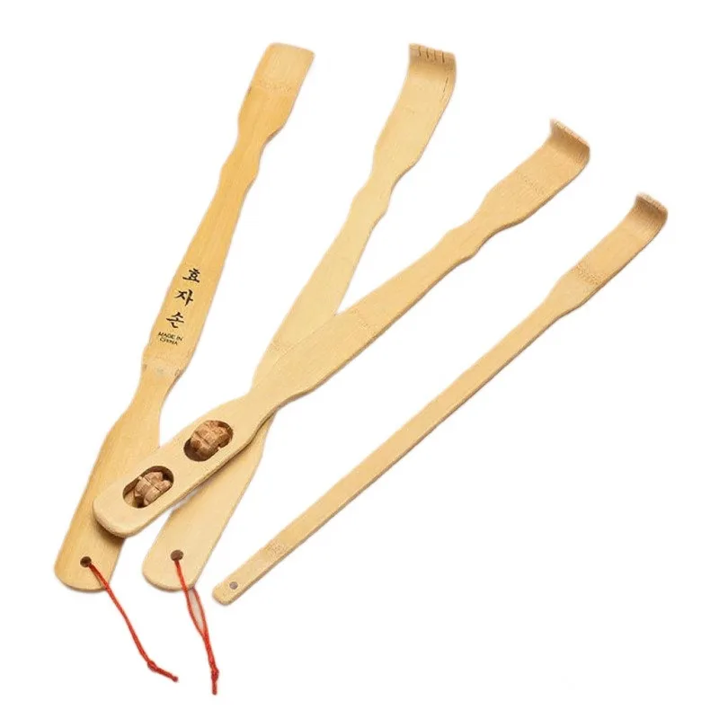 3pcs Bamboo Back Scratcher - Long Handle Wooden Itch Reliever for Adults & Elderly,Natural Body Scratcher Tool for Hard-to-Reach