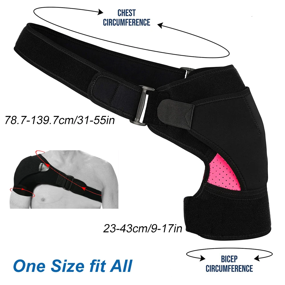 Women Men Shoulder Brace With Pressure Pad Neoprene Shoulder Support Pain Ice Pack Shoulder Compression Sleeve