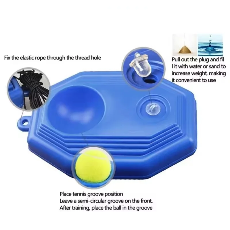 Solo Tennis Trainer Rebound Ball Exercise Tennis Training Machine Sparring Device Tool Accessories Tennis Practice Trainer