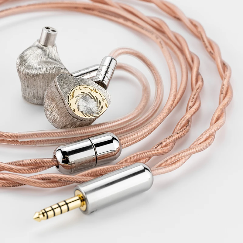 كابل سماعة أذن من MOONDROP SILVER PILL كابل ترقية سماعة أذن نحاسي مطلي بالفضة وخالي من الأكسجين