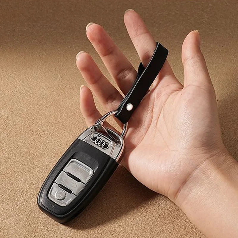 سلسلة مفاتيح متعددة الألوان من جلد البولي يوريثان مع إبزيم معدني #6