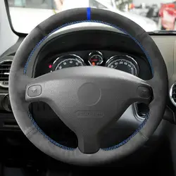 Soft Suede Leather Cover For Opel Zafira A 1999-2005 For Buick Sail Opel Astra G H 1998-2007 Car Inner Steering Wheel Cover Trim