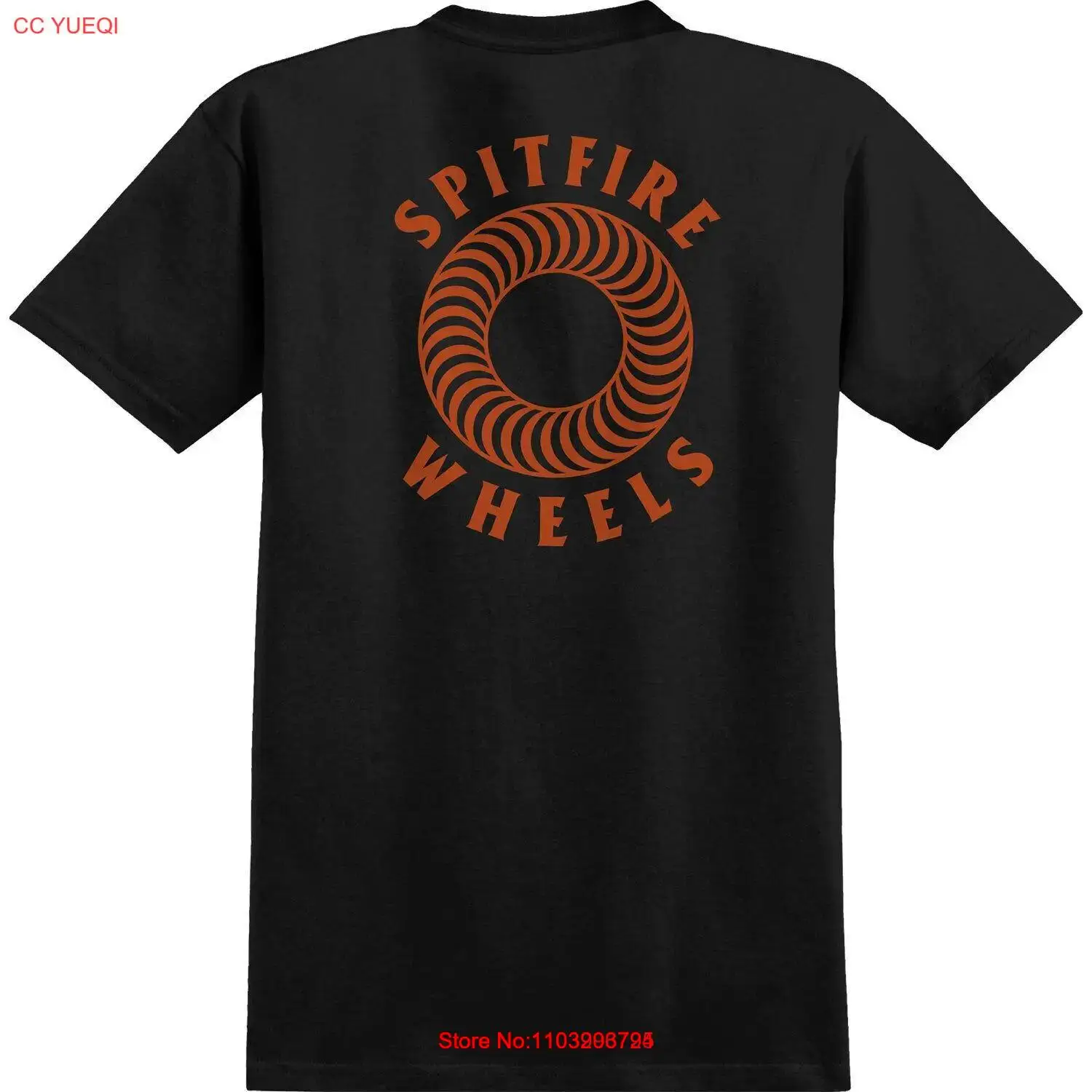 Рубашка Spitfire Wheels для скейтборда с полыми классическими карманами черного/оранжевого цвета