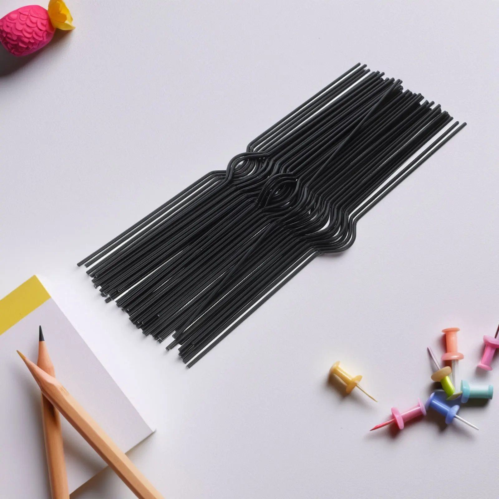 100pcs Calendar Iron Wire Holder For Wall Posters Photo Albums Notebook Page Turner Double Coil Binding Hook Poster