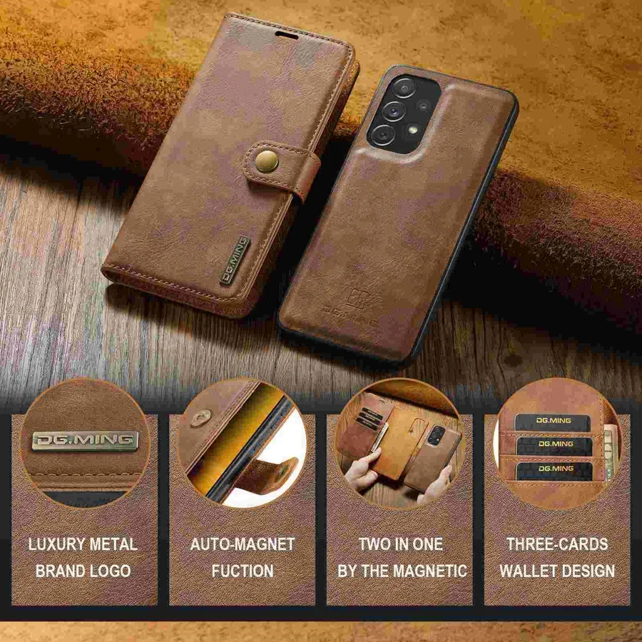 

Detachable Magnetic Leather Wallet Case for Samsung Galaxy A13 A23 4G A33 A53 A73 5G Removable Flip Cover