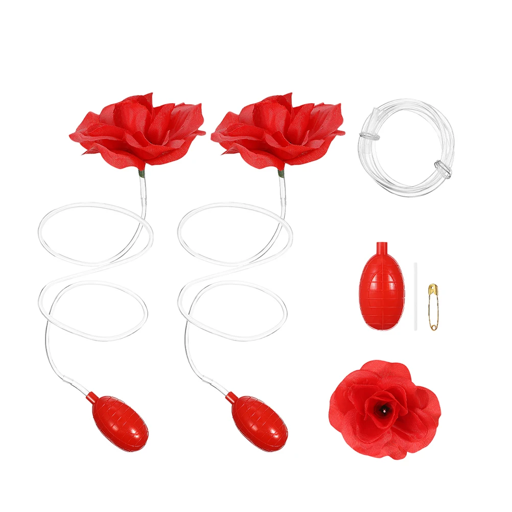 

3 шт., булавка для брызг розы, скрытый распылитель воды, новинка, брошь для вечеринок, трюков, реквизит на Хэллоуин, офисные розыгрыши, водные цветочные игрушки