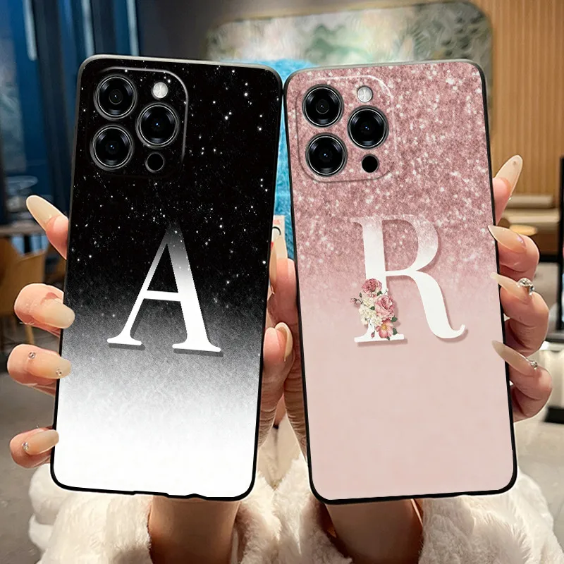 Anti-scratch Couple Case For Doogee Note 58 58 Pro Casing Bright Color and Attractive Letter Pattern Soft Silicone Black Cover