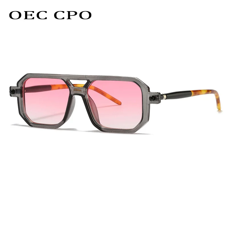 OEC CPO Punk Square Sunglasses Men New Fashion Big Frames Sun Glasses Women Retro Vintage Brand Design Eyeglasses UV400 Eyewear