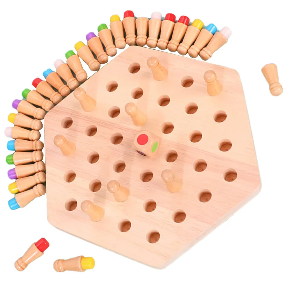 

Набор деревянных шахматных игр для развития памяти, логики и интеллекта, интерактивная игра-головоломка для развития ребенка