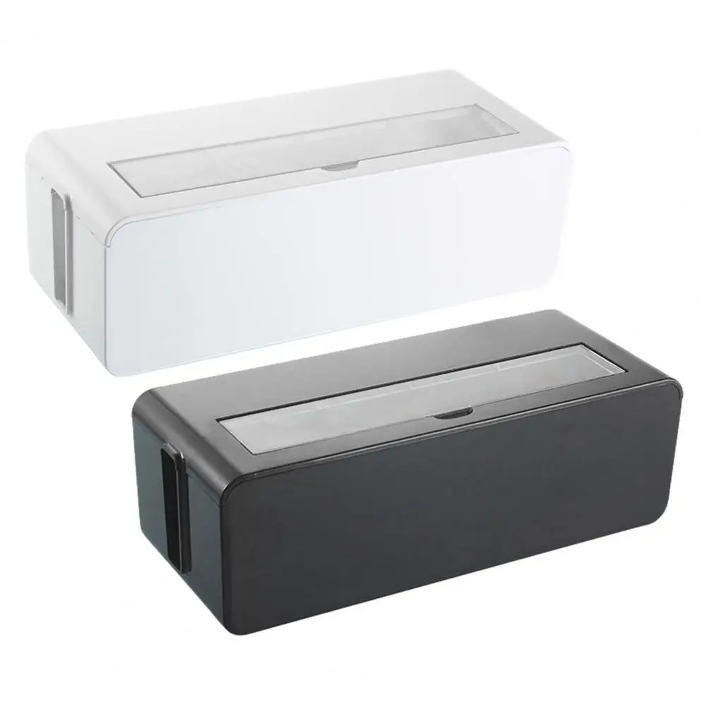 Storage Box Multifunctional Anti-dust Organizer Cable Power Strip Charger Socket Storage Bin for Living Room