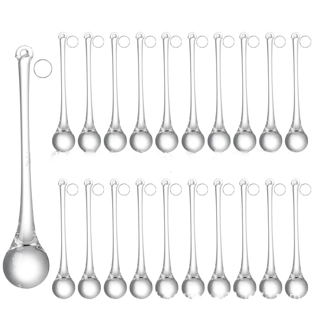 10 قطعة قطرات المطر الكريستال واضحة المعلقات المعلقة مصباح نجف الزجاج الخرز إكسسوارات الستائر أجزاء ديكور معلقة DIY بها بنفسك #2