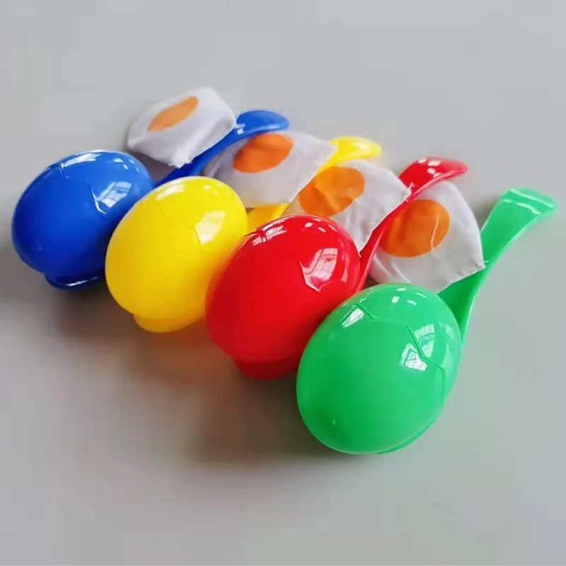 Eggs And Spoon Race Game Set With Yolk  Outdoor Games For Kids Field Sport Party Favors Toy Parent-child interactive game toys