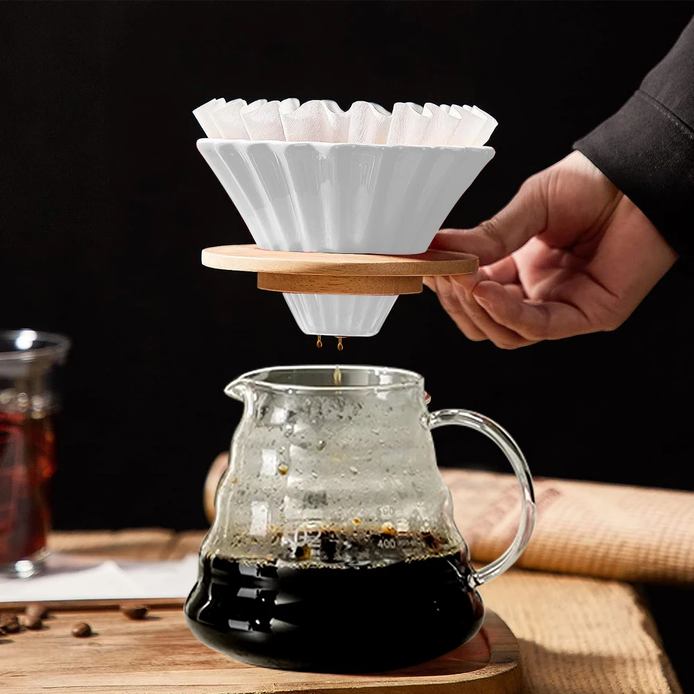Origami Coffee Dripper Ceramic Coffee Filter Cup Coffee Maker for 1-2 Cups  Reusable Funnel Hydraulic Dripper Coffee Accessories - AliExpress