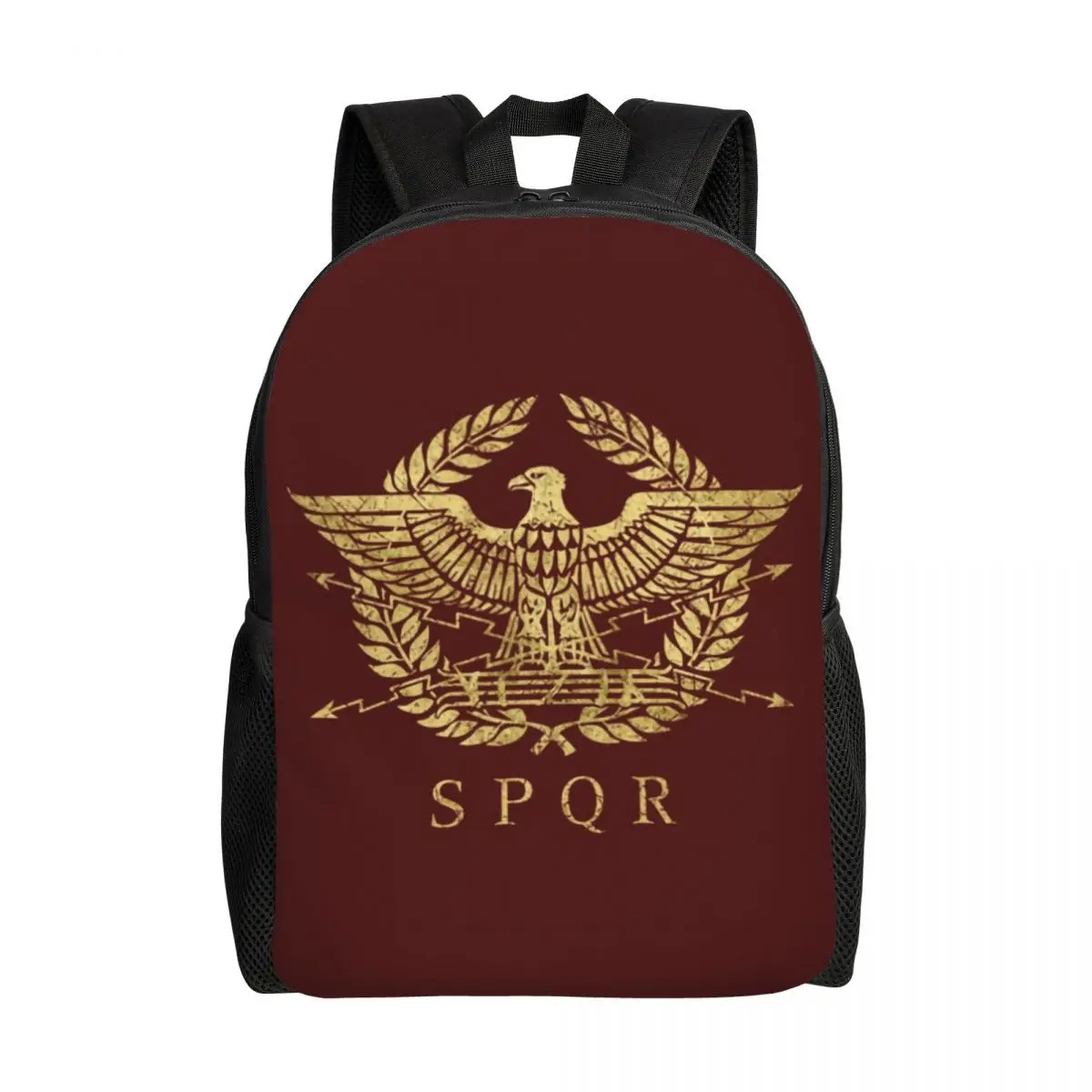 

Roman Empire Eagle Emblem Backpacks for Men Women Water Resistant School College Italy Italian Pride Bag Print Bookbags