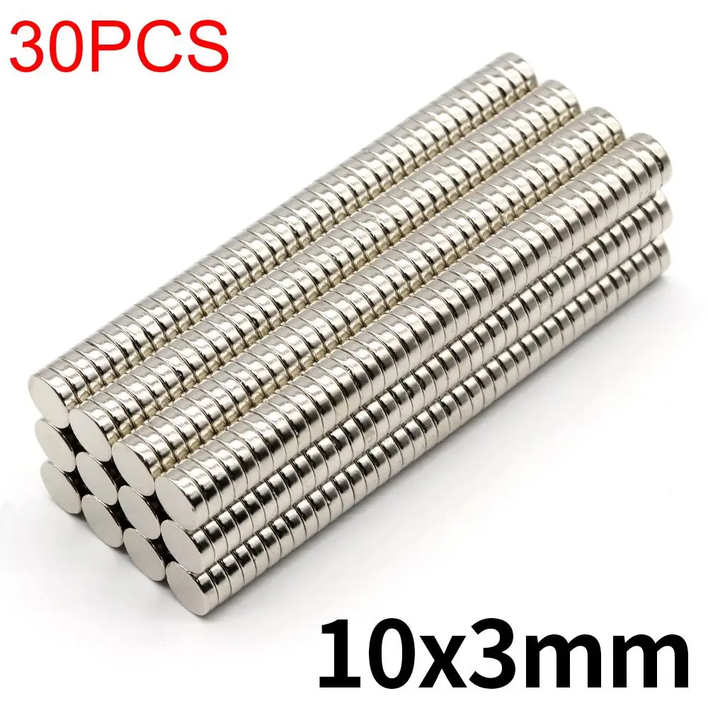 10 x 3 mm runder, superstarker Neodym-Magnet N35, leistungsstarker magnetischer NdfeB-Permanent-Kühlschrankmagnet, Imanes DIY