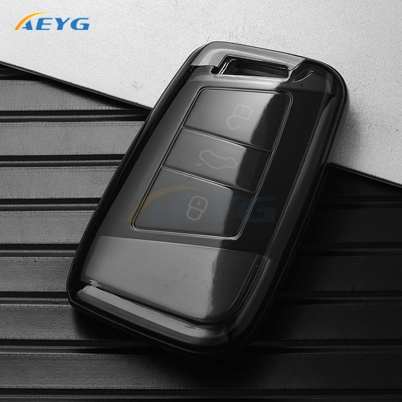 TPU Car Key Case Cover Shell Fob For VW Volkswagen Passat B8 Tiguan Magotan Golf For Skoda Kodiaq Superb A7 Keyless Accessories