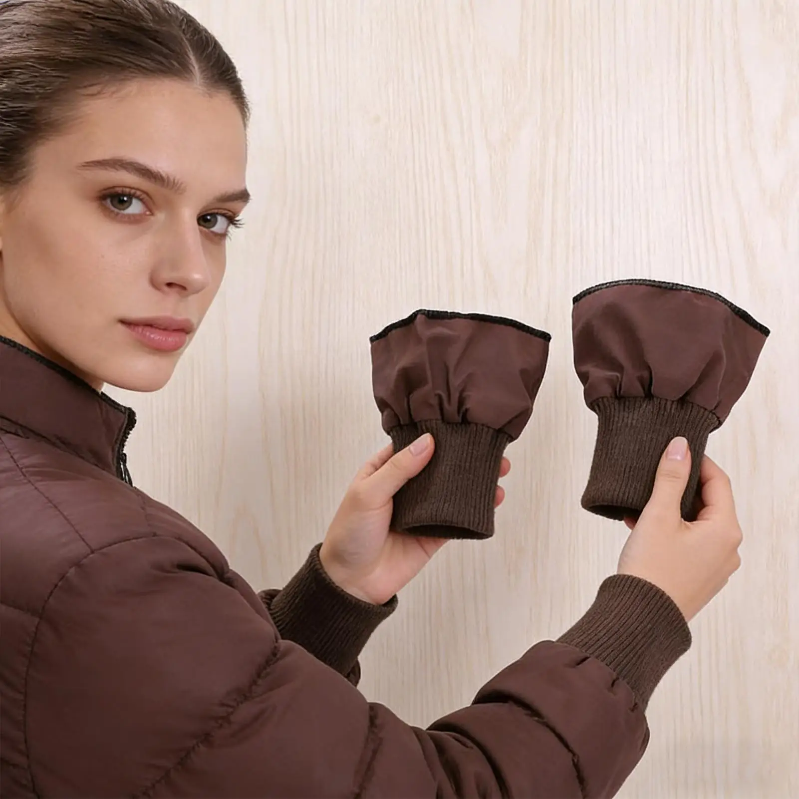 Sleeve Cuffs Extenders 1 Pair Rib Knit Cuffs for Jacket Sweater Shirt Uniform Workwear Arm Warmers Fashion Accessories