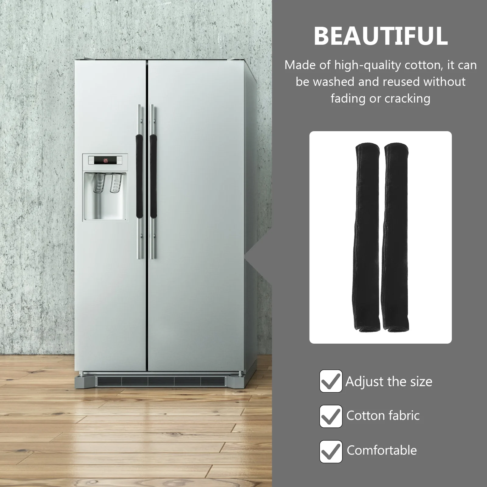 

Зимняя крышка дверной ручки холодильника, хлопковая пленка, защита для кухонной техники, перчатки для холодильника, чехол для бытовой техники