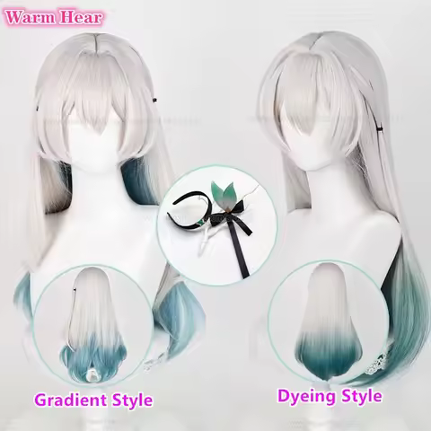 High Quality Firefly Synthetic Wig Game Long 67cm Mixed Color Gradient Cosplay Anime Wig Heat Resistant Party Wigs +Free Wig Cap
