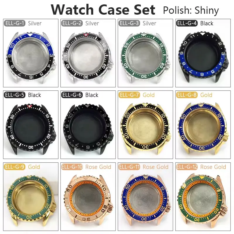 42mm Custom Watch Case For NH35 NH36A Movement SKX007 SRPD65 SRPD79K1 Crown Caseback Chapter Ring Ceramic Bezel Insert Mod Parts