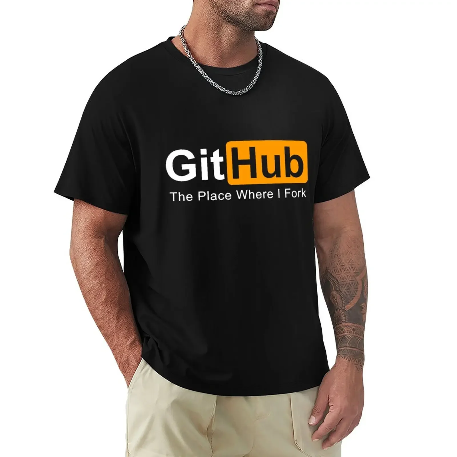 

GitHub The place where I Fork programming T-Shirt boys animal print shirt T-shirt for a boy man clothes Short sleeve tee men