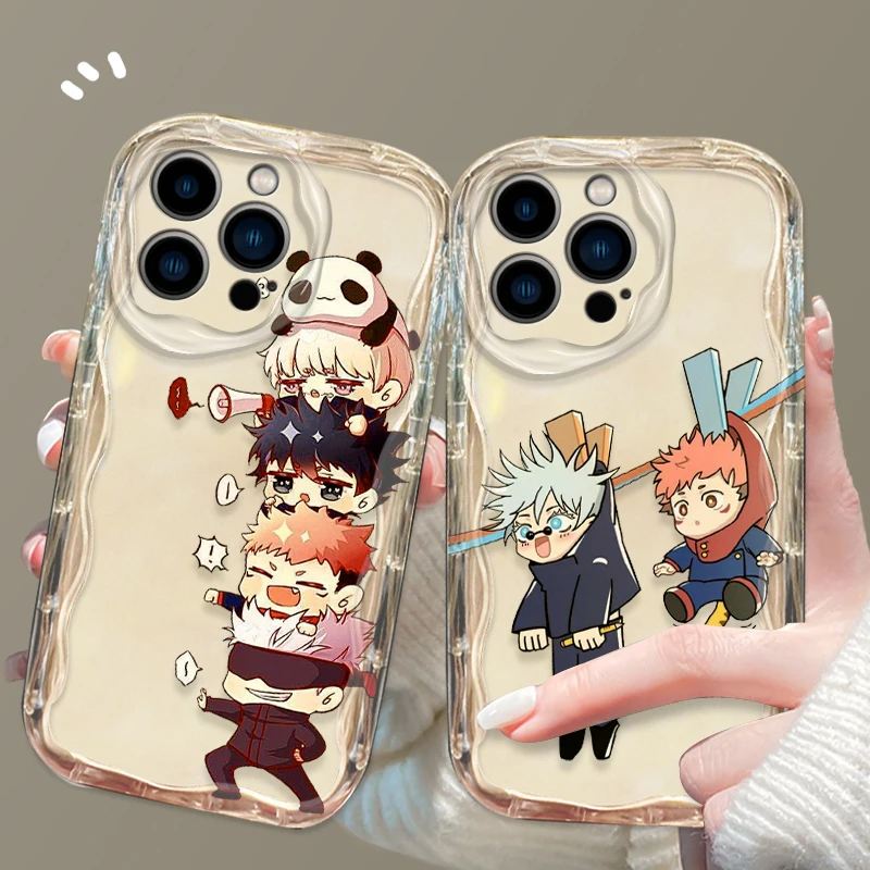 Jujutsu Kaisen Satoru Gojo Cover per Apple iPhone 15 14 13 12 11 Pro X XR XS Max Plus 8 7 Plus SE Wave Oil Phone Case