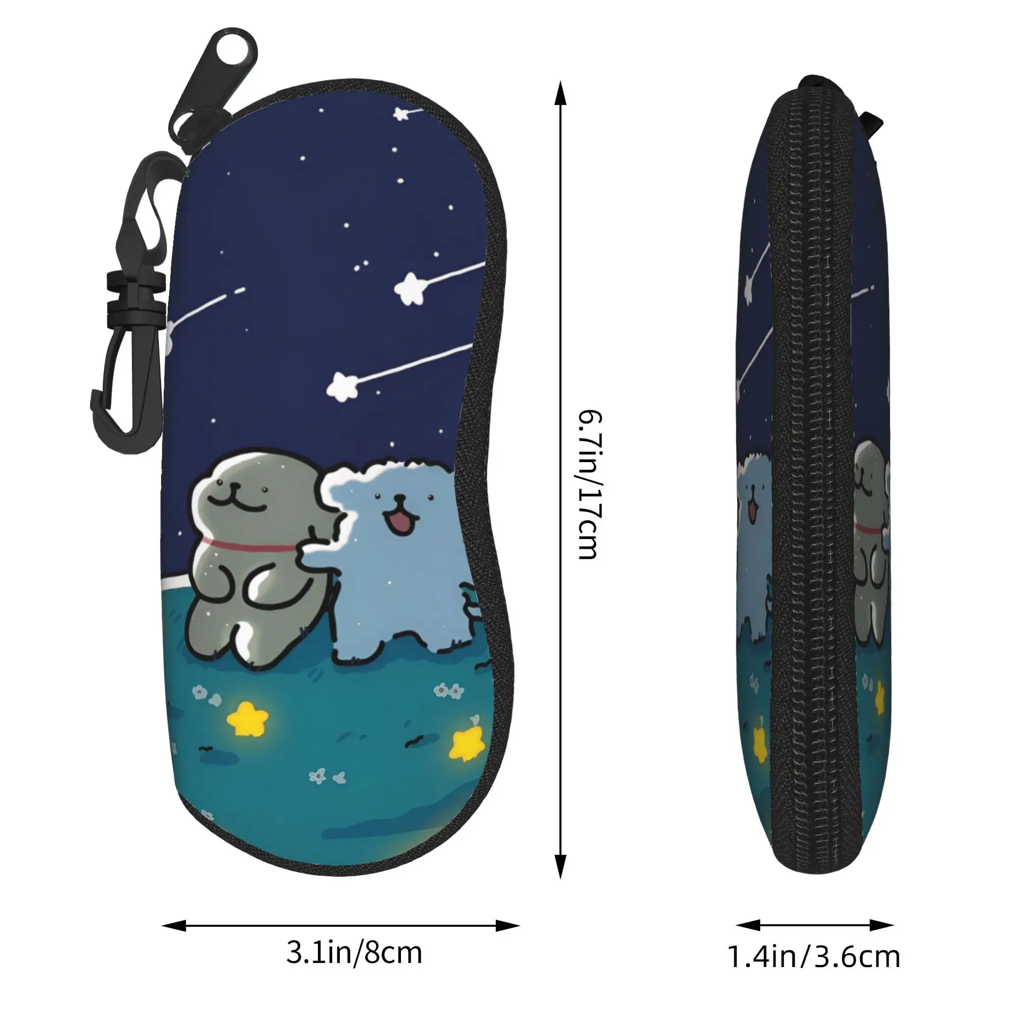 Cute Cartoon Glasses Case Maltese Golden Kawaii Couple Line Dogs Accessories  Box  Glasses Storage Box Ins Style Sunglasses Box - view 5