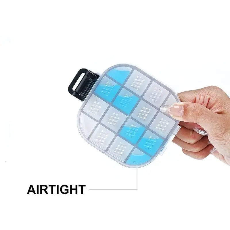 Portable 16 Hole Airtight Paint Storage Toolbox Palette Box With Lid, Sealed Watercolor Storage Container