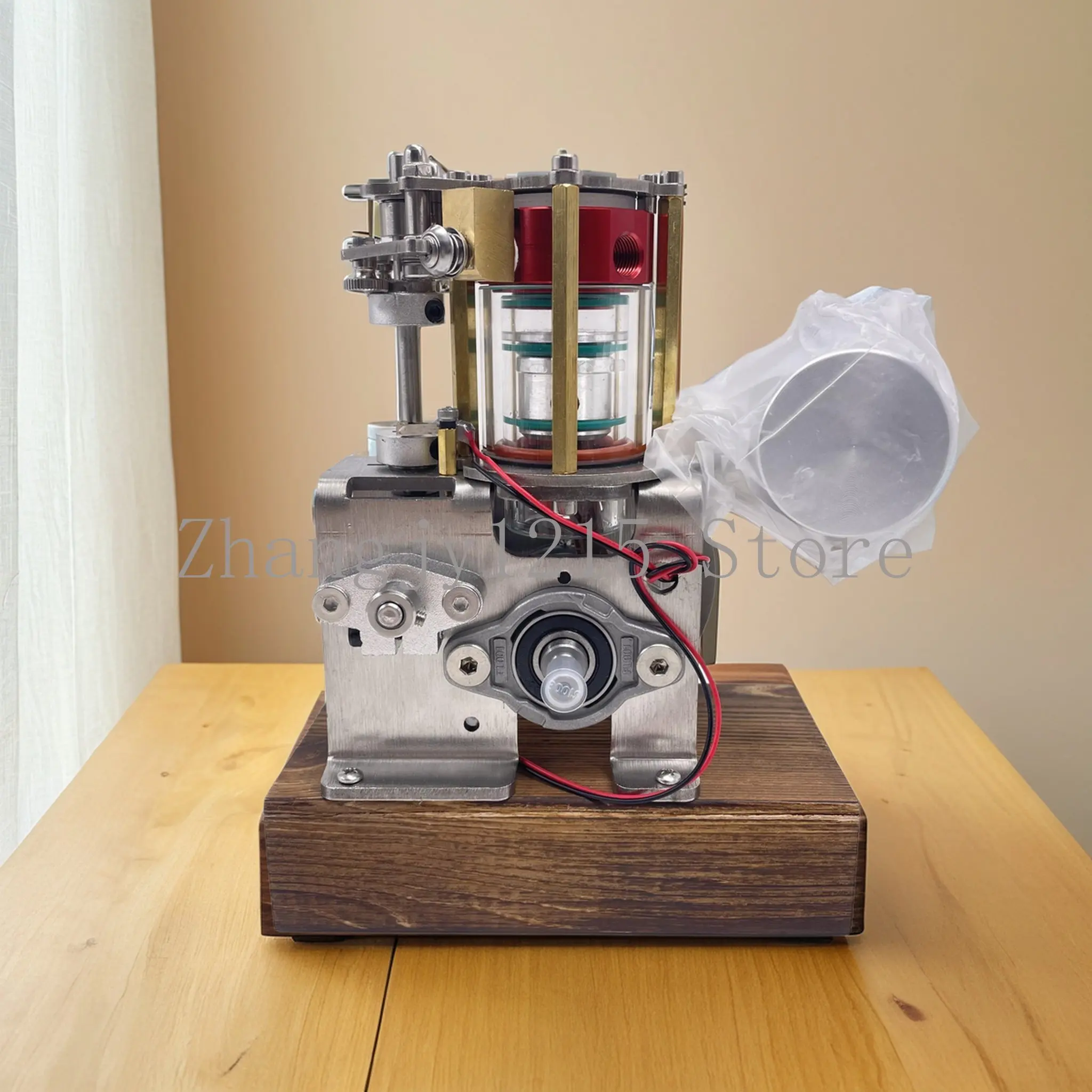 Alcohol engine, four-stroke mini internal combustion engine, scientific physics experimental model, creative mechanical toys