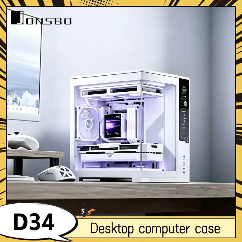 JONSBO D34 Portable Sea View Case ATX Motherboard Front Hard
