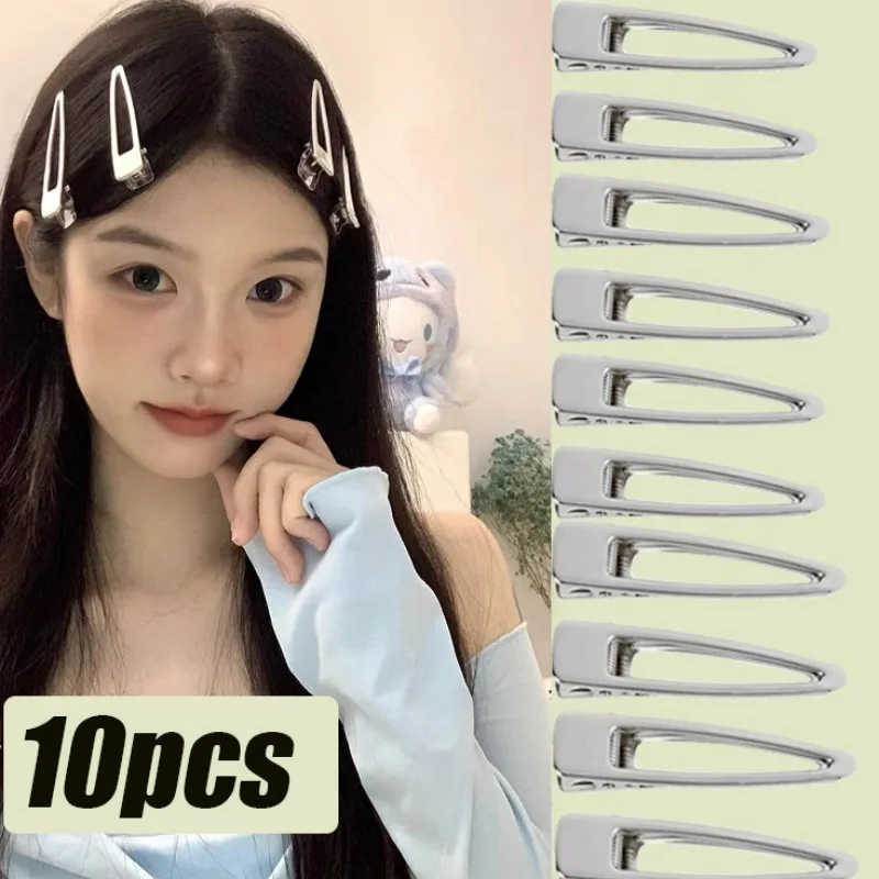 

Y2k Silver Hair Clips Sweet and Cool Advanced Metal Style Duck Beak Clip Bangs Clip Hot Sell Headwear for Women Hair Accessory