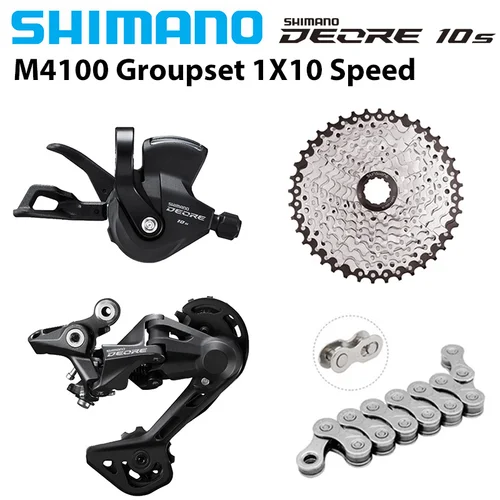 Shimano Deore m4100 1x10S grupo de desviadores RD-M4120 Palanca de cambio de 10 velocidades casete Sunshine 36T 40T 42T 46T 50T VXM cadena 10V