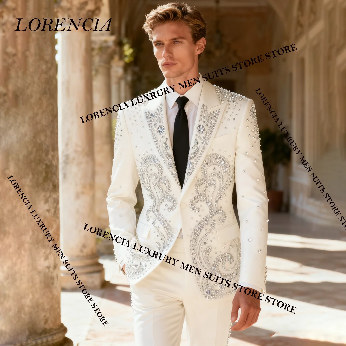 

Роскошные элегантные мужские костюмы с кристаллами и бриллиантами, украшенные стразами и бисером, тонкие Ropa hombre, комплекты из 3 предметов, мужские пиджаки для жениха