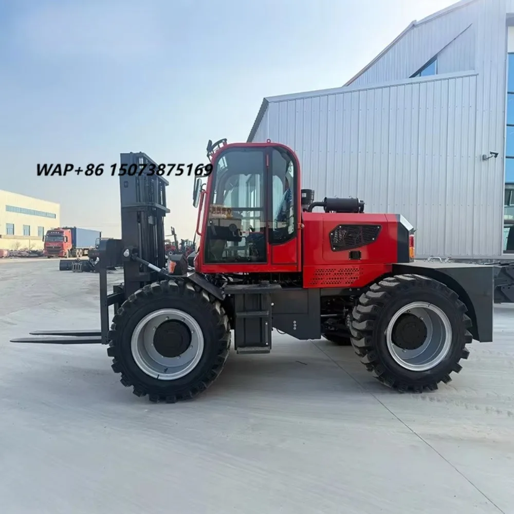 Impetus 5 Ton All Rough Terrain Forklift All Terrain 4WD Off-road Forklift Truck with Side Shift