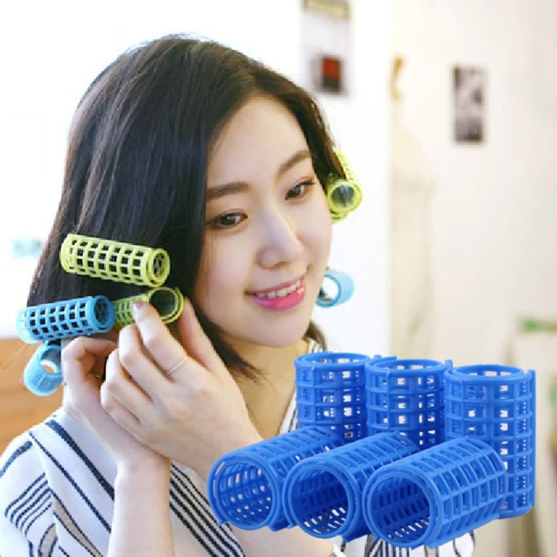 New Hair Curler Plastic Self-adhesive Hair Curlers Lazy Air Bangs Curling Tube Eight-character Bangs Curling Hairdressing Tools