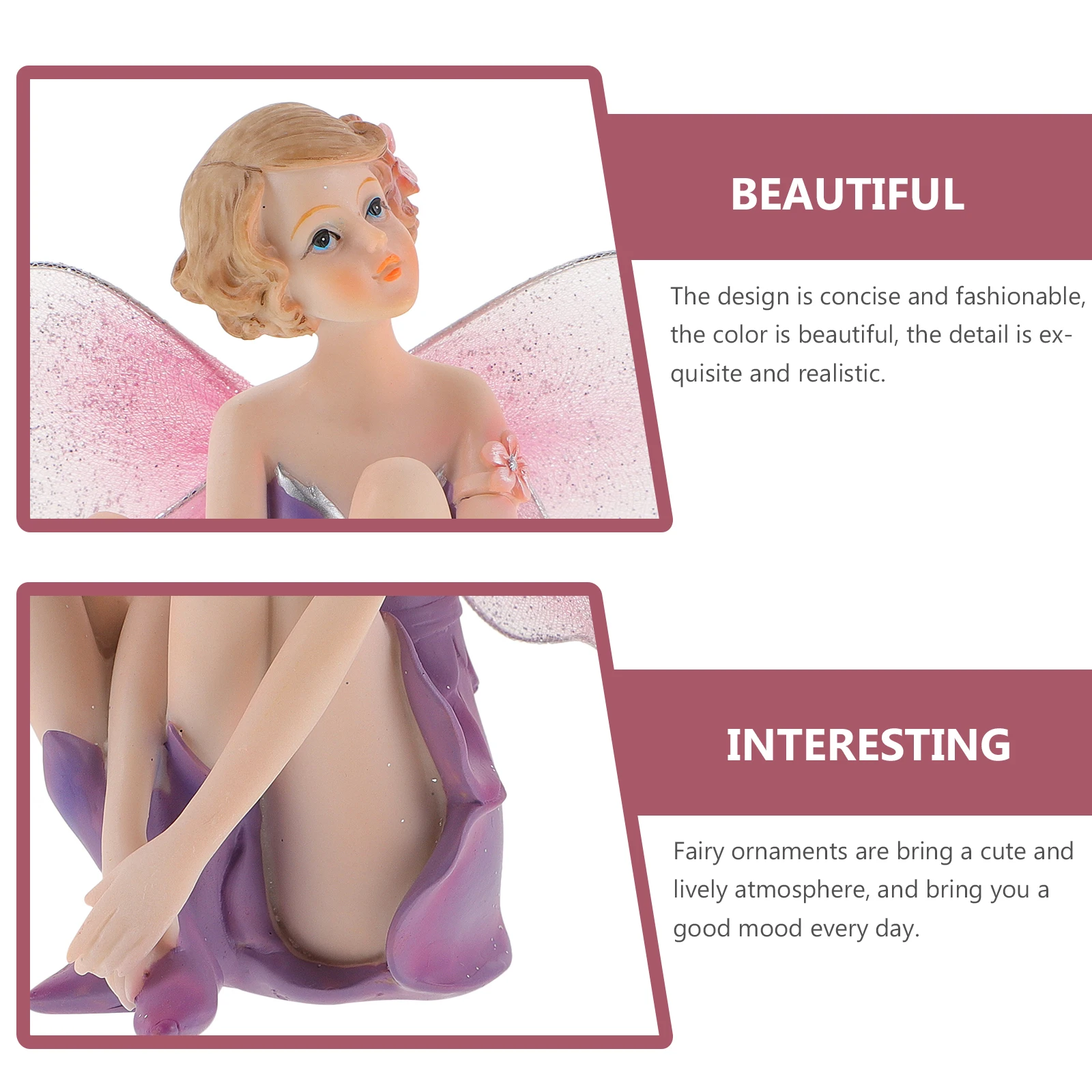

Flower Fairy Resin Figurines Small Desktop Fairy Decoration Scene Decor Miniature Office Party DIY Decoration naments