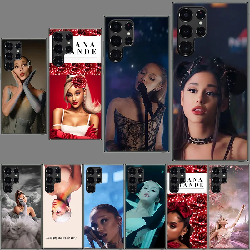 Ariana Grande Phone Case For Samsung Galaxy S24 S23 S21 S20 FE S22 S26 Ultra S25 Edge S10 Plus Cover Clear TPU Capa Shell Coque