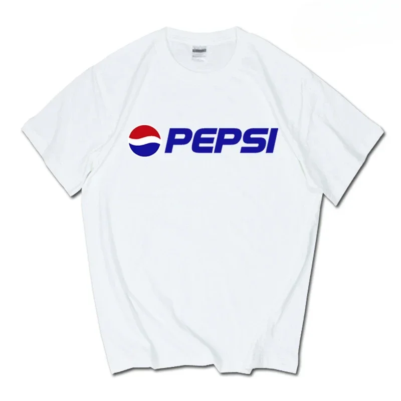 Sommer Neues Trendiges Marken-INS-Pepsi-Cola-Partner-T-Shirt Sprite Coca-Cola Herren- und Damen-Loose-Fit Baumwoll-Paar-T-Shirt mit Kurzen Ärmeln Y2k – Detail 14