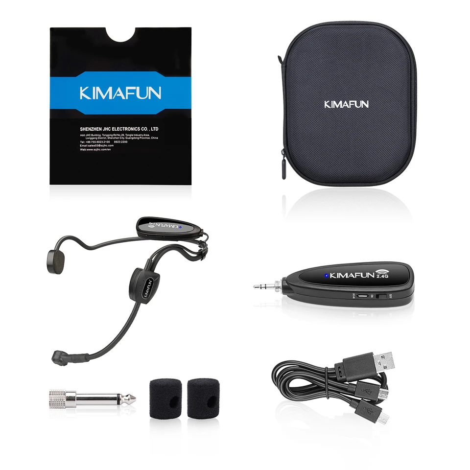 Kimimfun-充電式ワイヤレスヘッドセットKM-G100-B新品 S84ba637f3831423f8eadef95b0e78