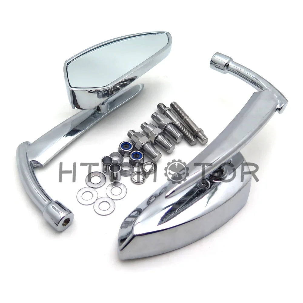 Motorcycle Mirror For Harley Yamaha Suzuki Intruder Volusia Boulevard CHROME Spear Blade Rearview Mirror